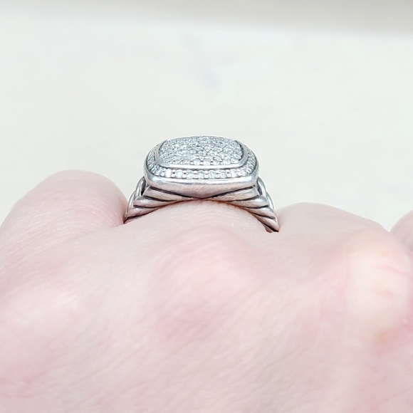 David Yurman Albion® RingSterling Silver with Pavé Diamonds, 11mm - Picture 7 of 13